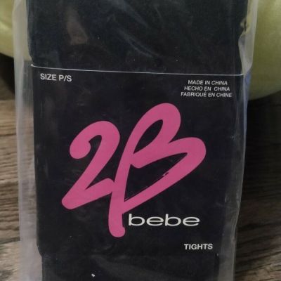 NIP 2B bebe OPAQUE solid black fashion tights size p/s small